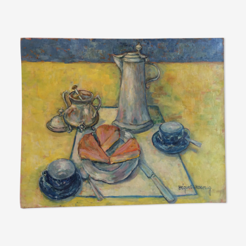 Table oil on canvas 20th century