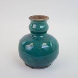Petit vase ancien en céramique bleue