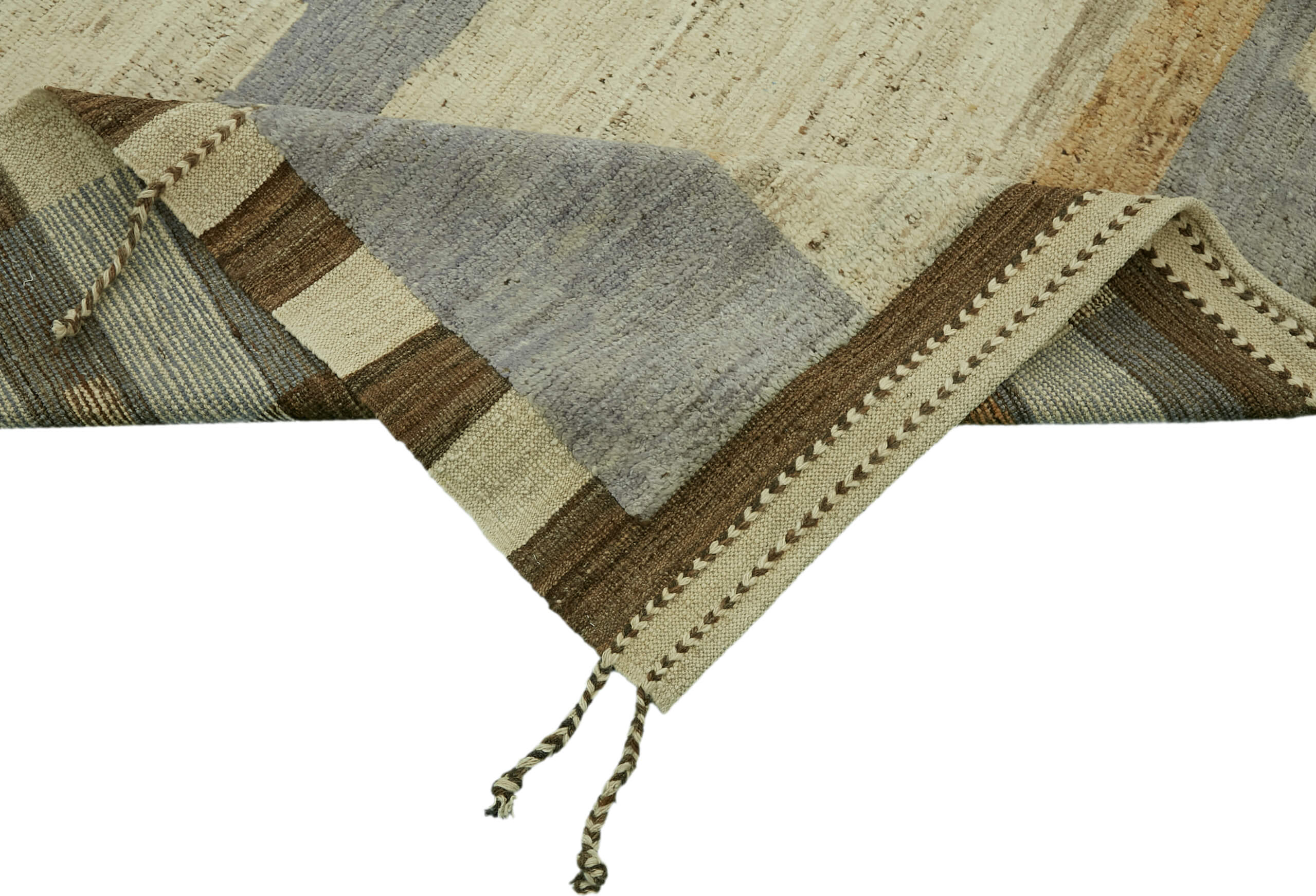 Handmade Turkish One of a Kind 280 cm x 360 cm Beige Wool Carpet