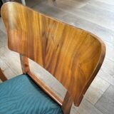 6 beech and teak chairs - Denmark 1940s