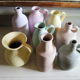 Carafe broc effect terracotta pastel pink