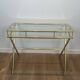 Neoclassical Gradine Desk in Brass and Glass, Attributed to the Mai