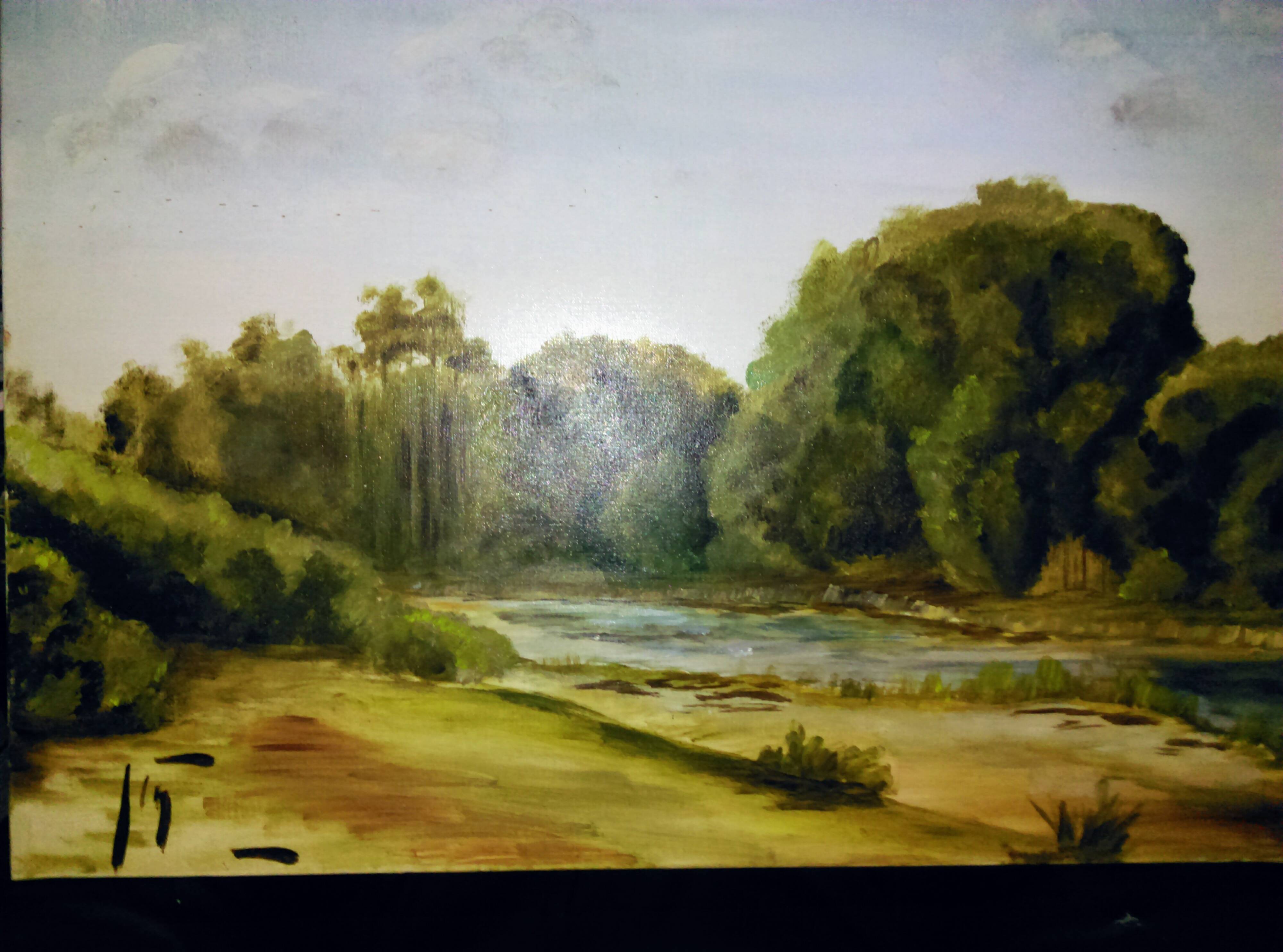 Oil on canvas signed (hardy)