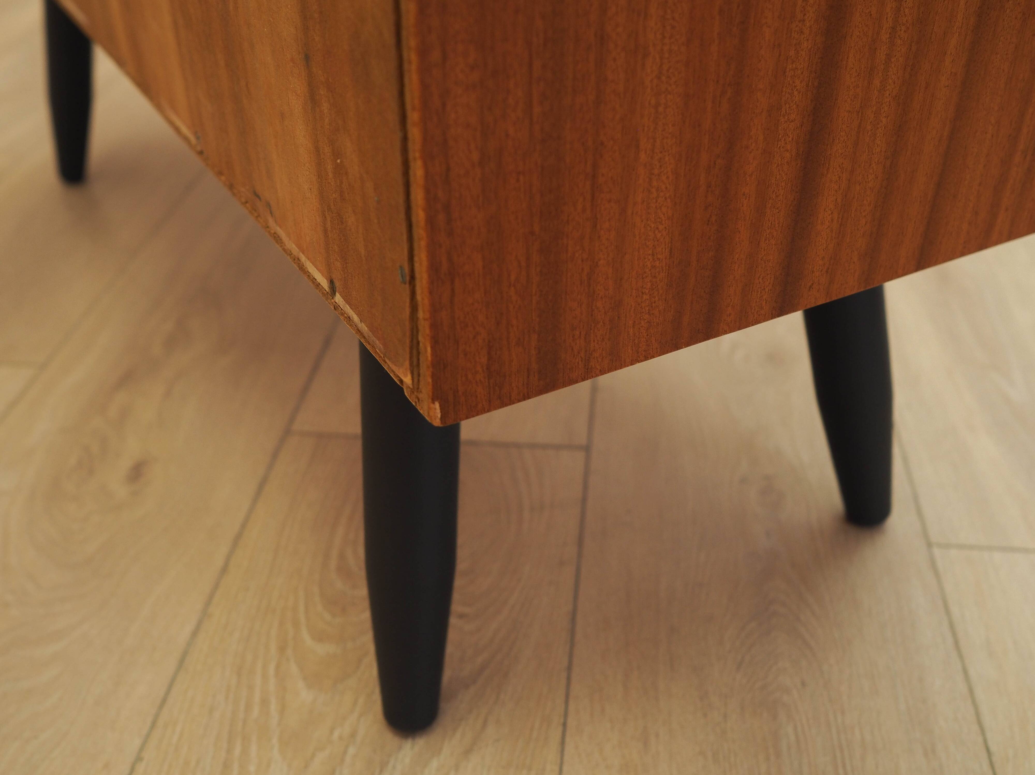 Mahogany display cabinet with glass front, Denmark, 1970s