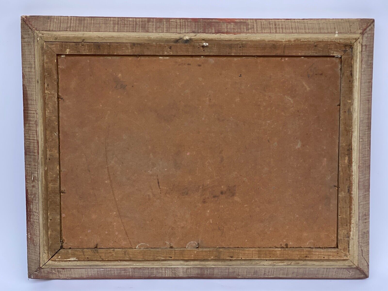 Gouache watercolor on paper by guy riou sous bois 1952 frame ceruse