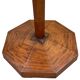 Art Deco modernist floor lamp in walnut and opaline globe, 1930s.