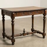 Louis XIII style exchange table in carved solid wood.