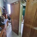 Magnificent pair of green painted fir bookcase display cabinet early 20th century