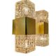 Pair of Maison Sciolari glass and brass wall lights, Italy 1970