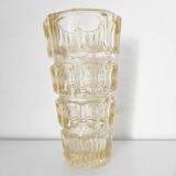 Yellow glass vase by Josef Hoffman for Moser