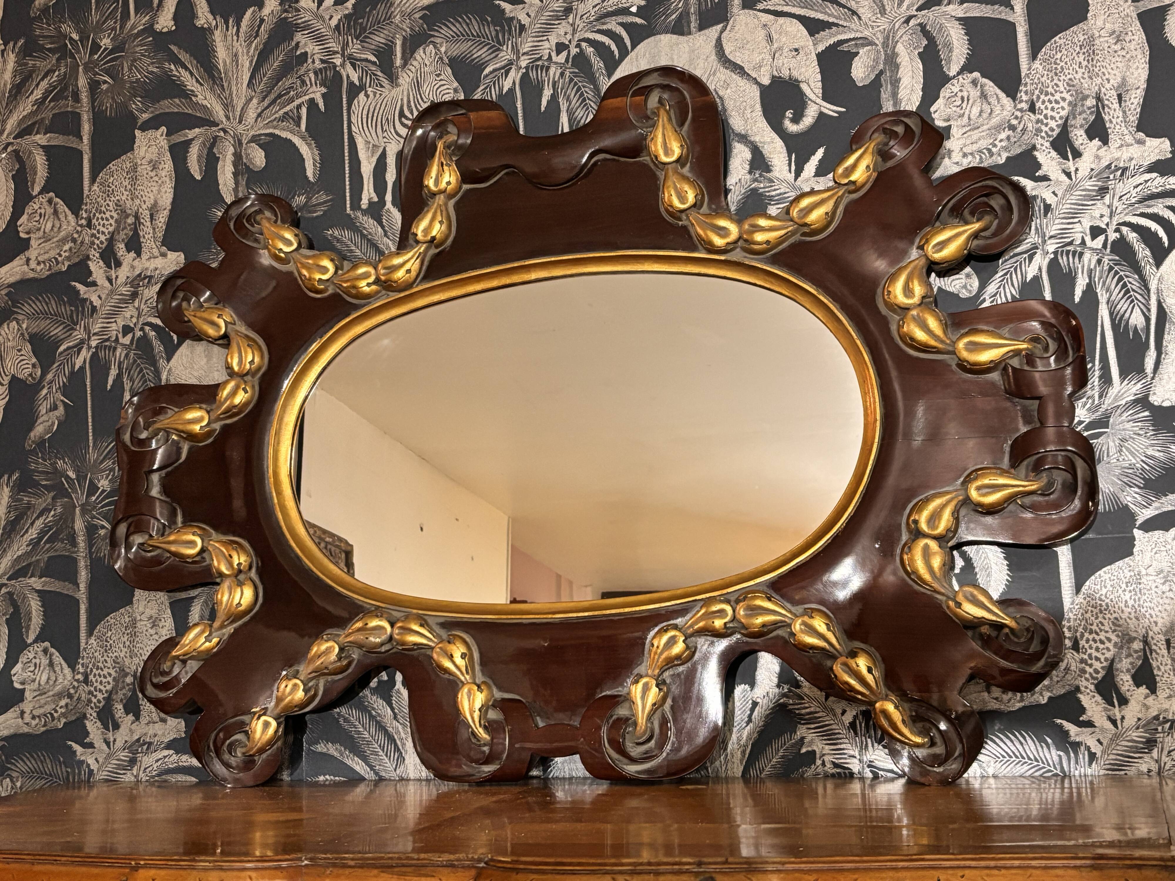 Mahogany mirror 1950