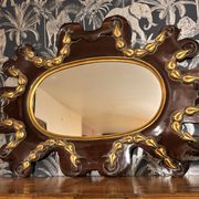 Miroir acajou 1950