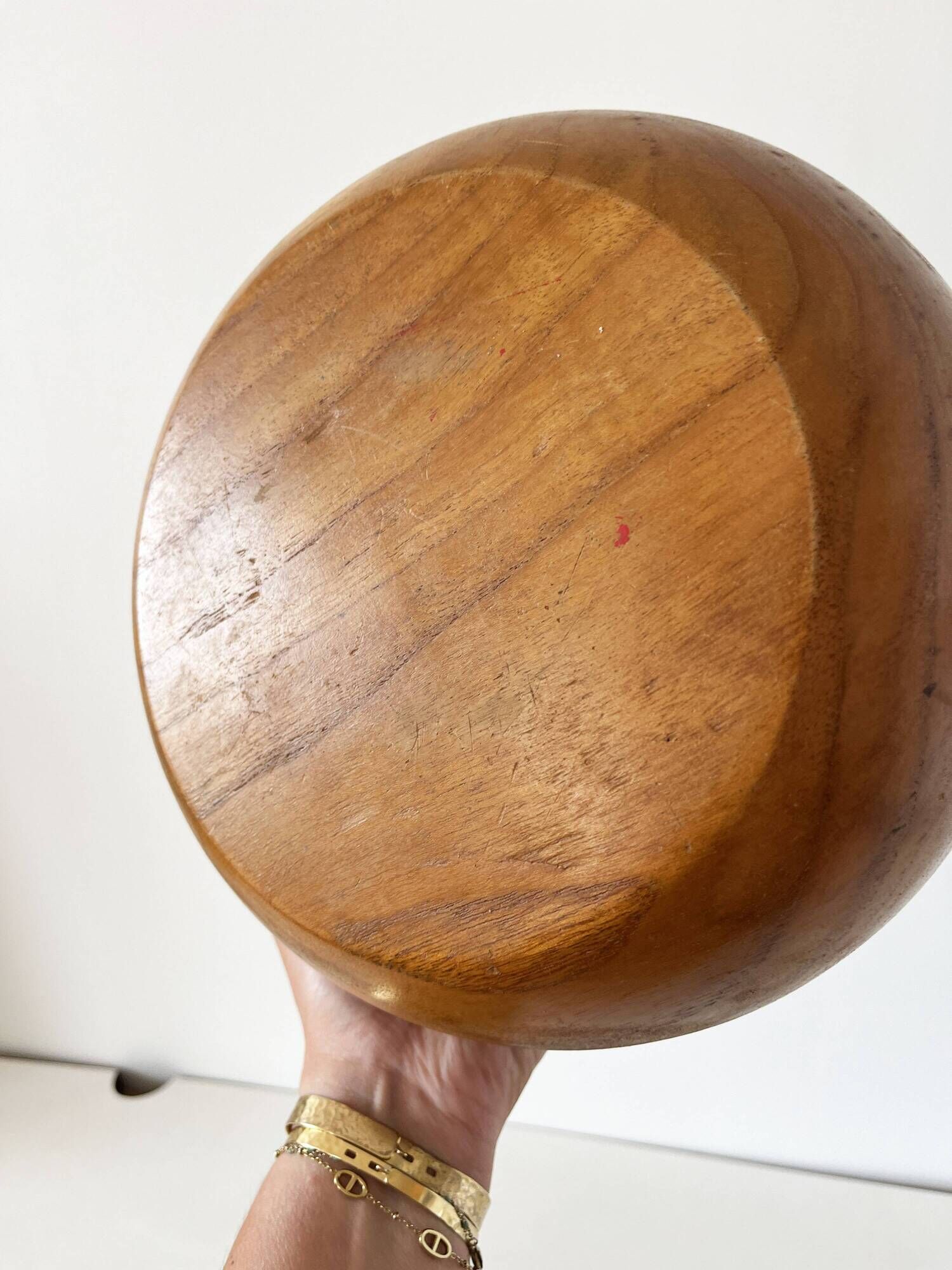 Large dish or wooden catchall from the 1960s.