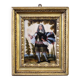 Antique 17th century marble painting, portrait of a South American nobleman