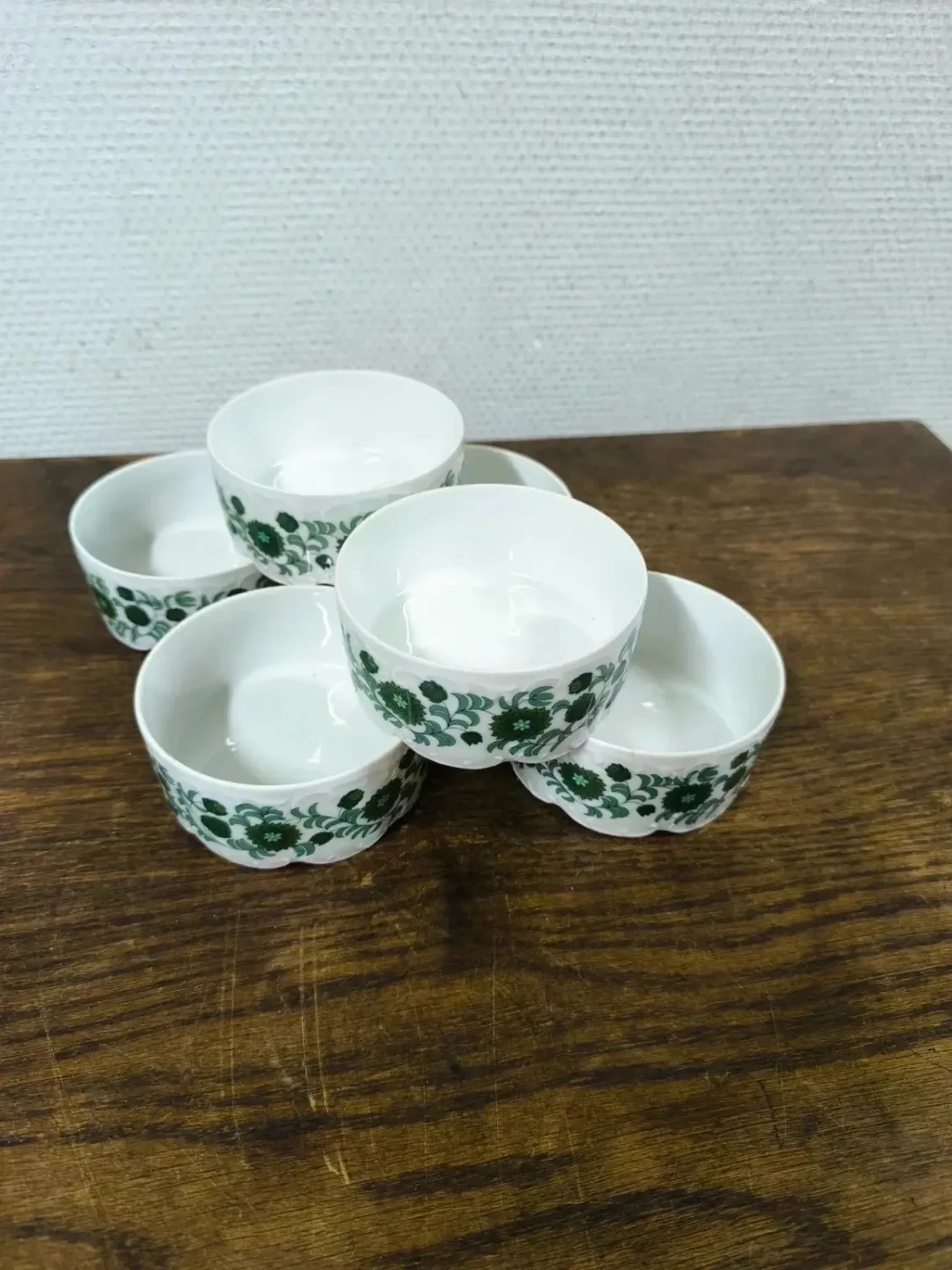 6 Rosenthal Monbijou ramekins with Giscard decoration, vintage porcelain.