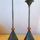 Metal candlesticks, Memphis 1980.