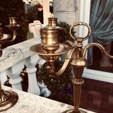 2 bougeoirs en  bronze 3 feux