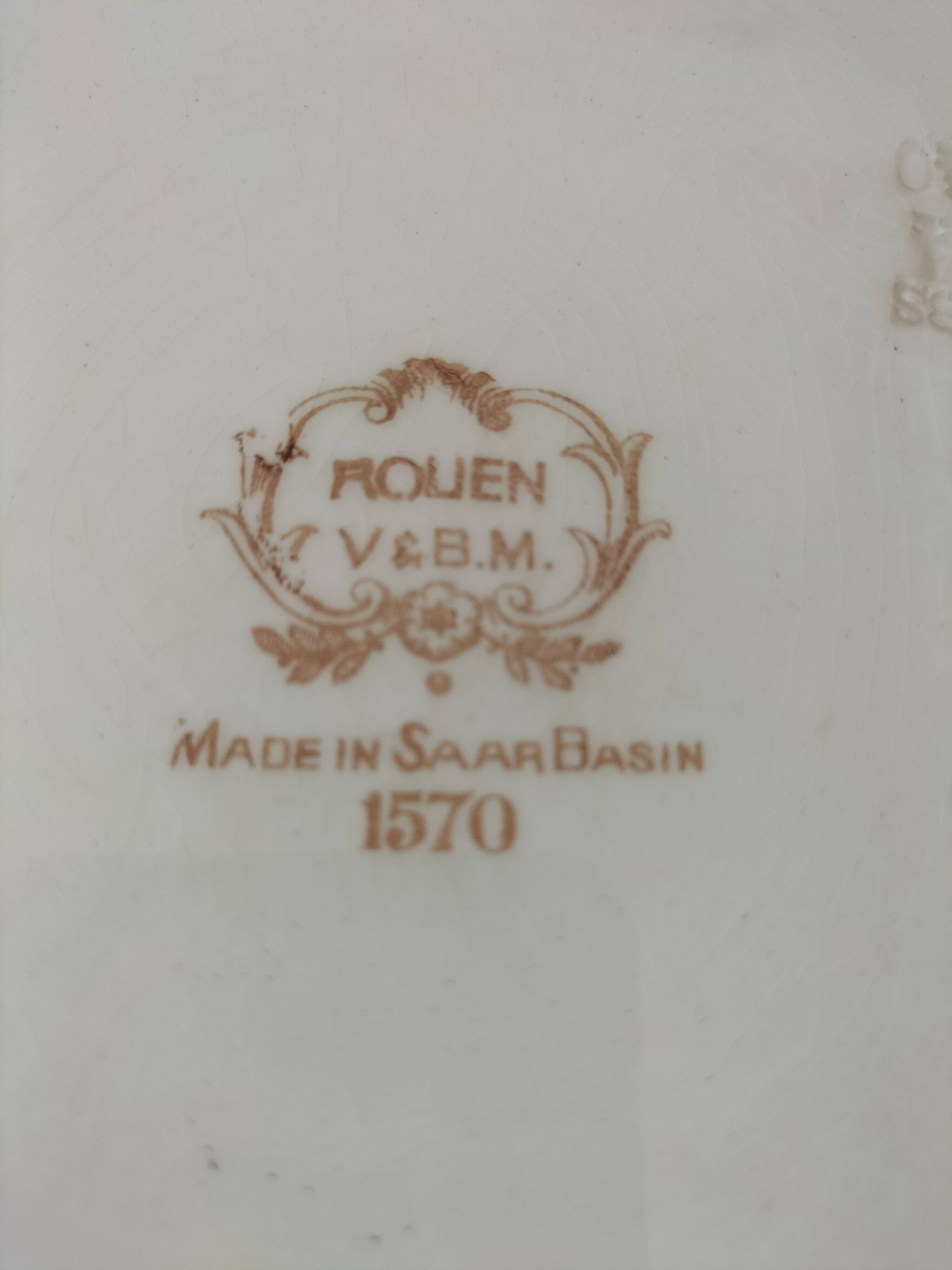 Assiette vintage Villeroy & Boch modèle Rouen