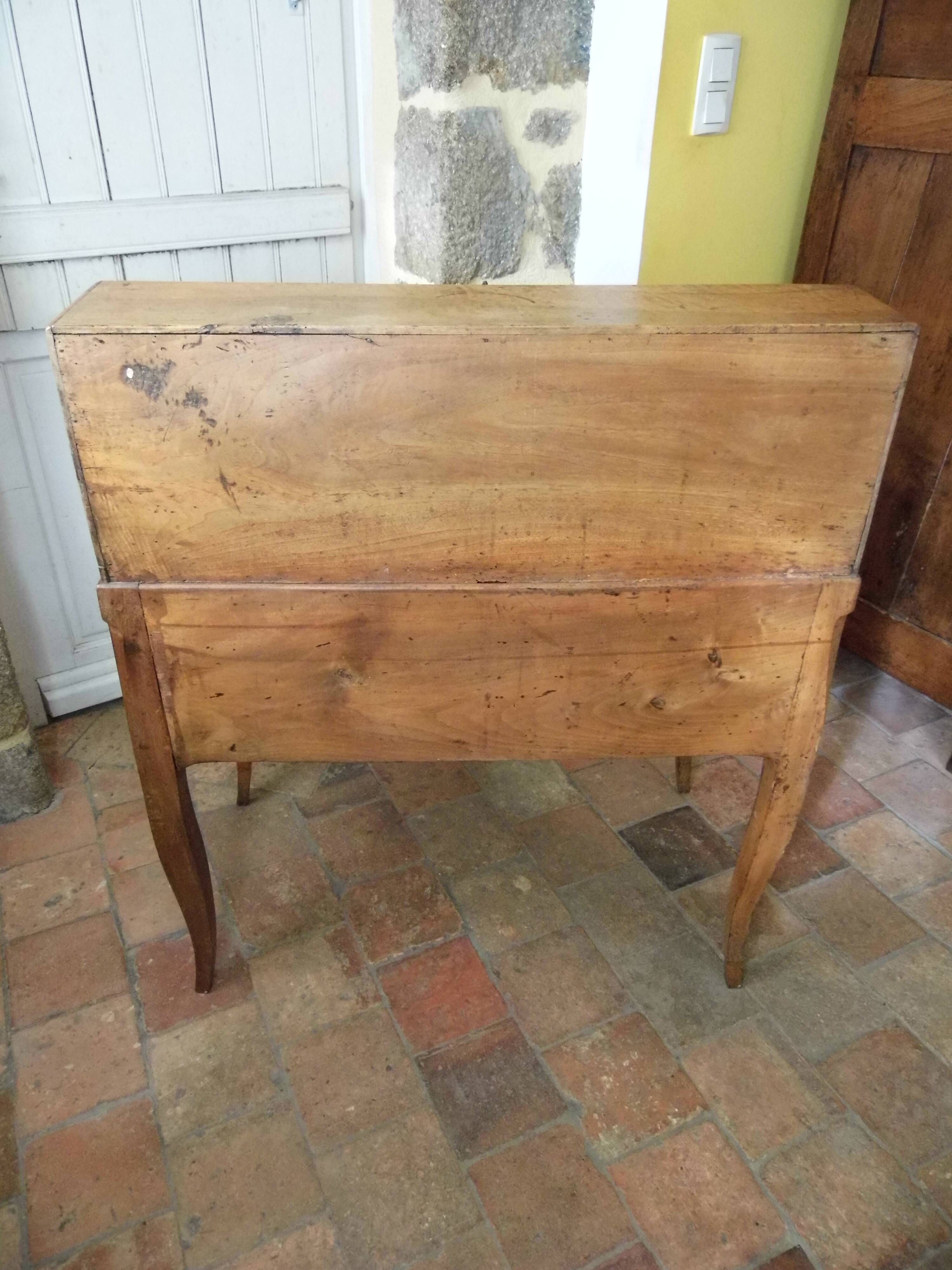 Donkey back office or slope desk, secretary to flap NINETEENTH century Louis XV style