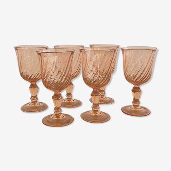 Set de 6 verres a vin rosaline