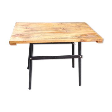 Wooden and metal side table industrial style 6070s