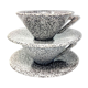 Grey speckled ceramic coffee cup