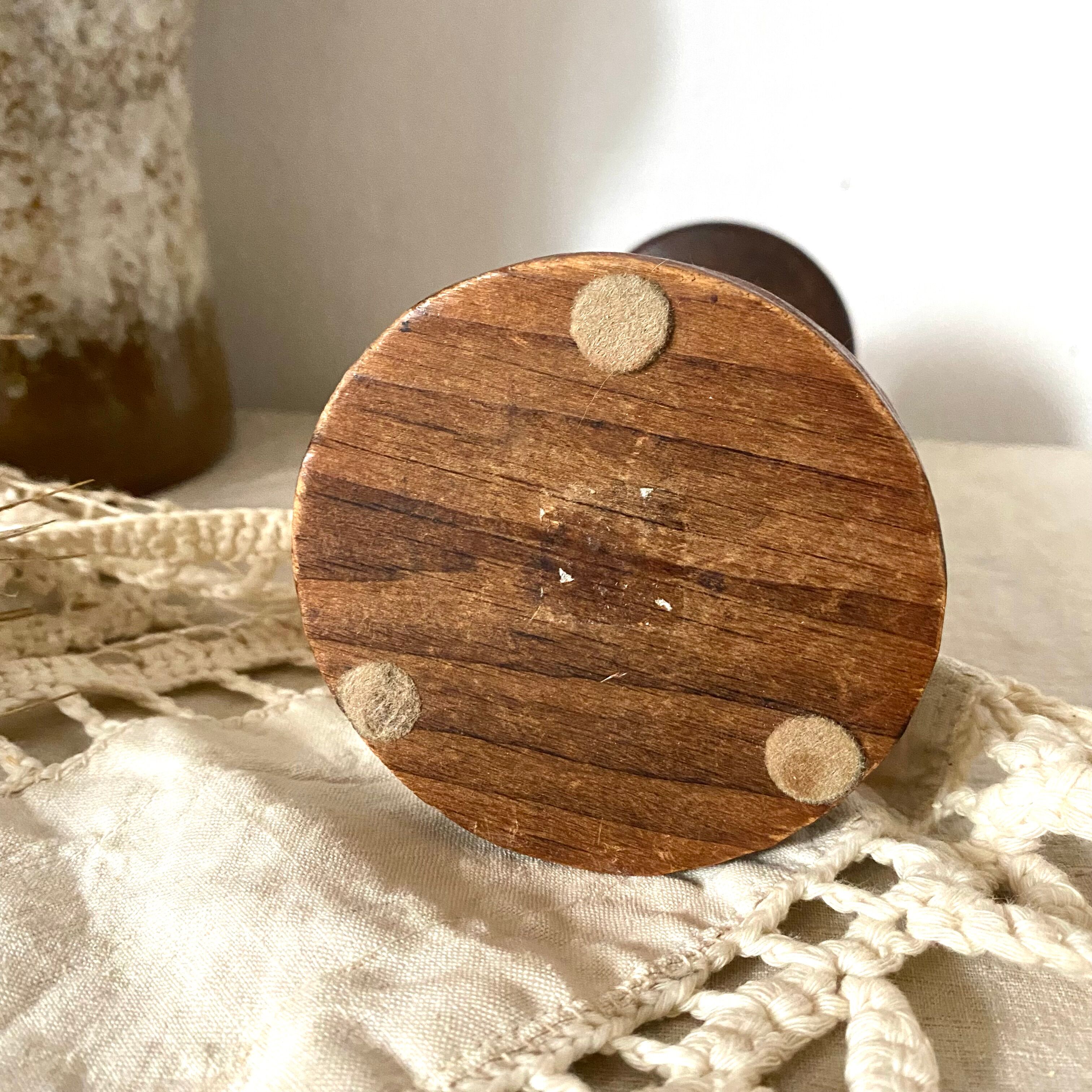 Wooden candle holder