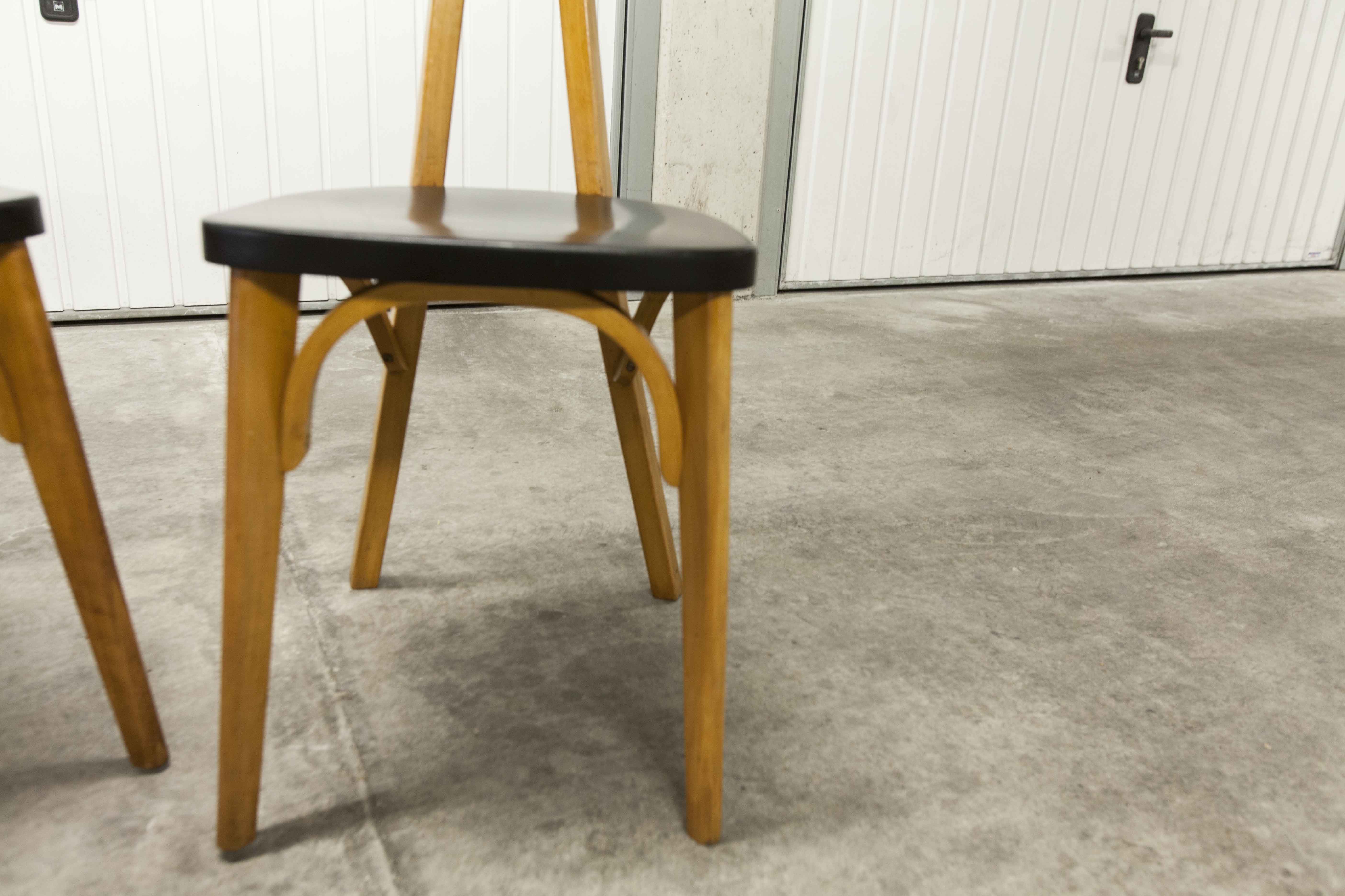 Set of 6 restored Luterma "banana" chairs