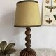Antique lamp in twisted turned wood