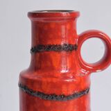 Scheurich Keramik vase red Fat Lava - West Germany 401 28