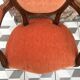 Louis XVI apricot velvet medallion armchair