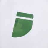 Green geometric minimalist painting