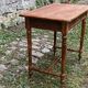 Solid wood table, one drawer, turned wood