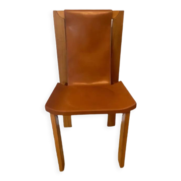 Chaise scandinave vintage roland haeusler en orle massif des années 80