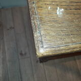 Rustic square table in chene