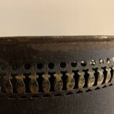 Napoleon III paper basket in leather imitation painted sheet metal