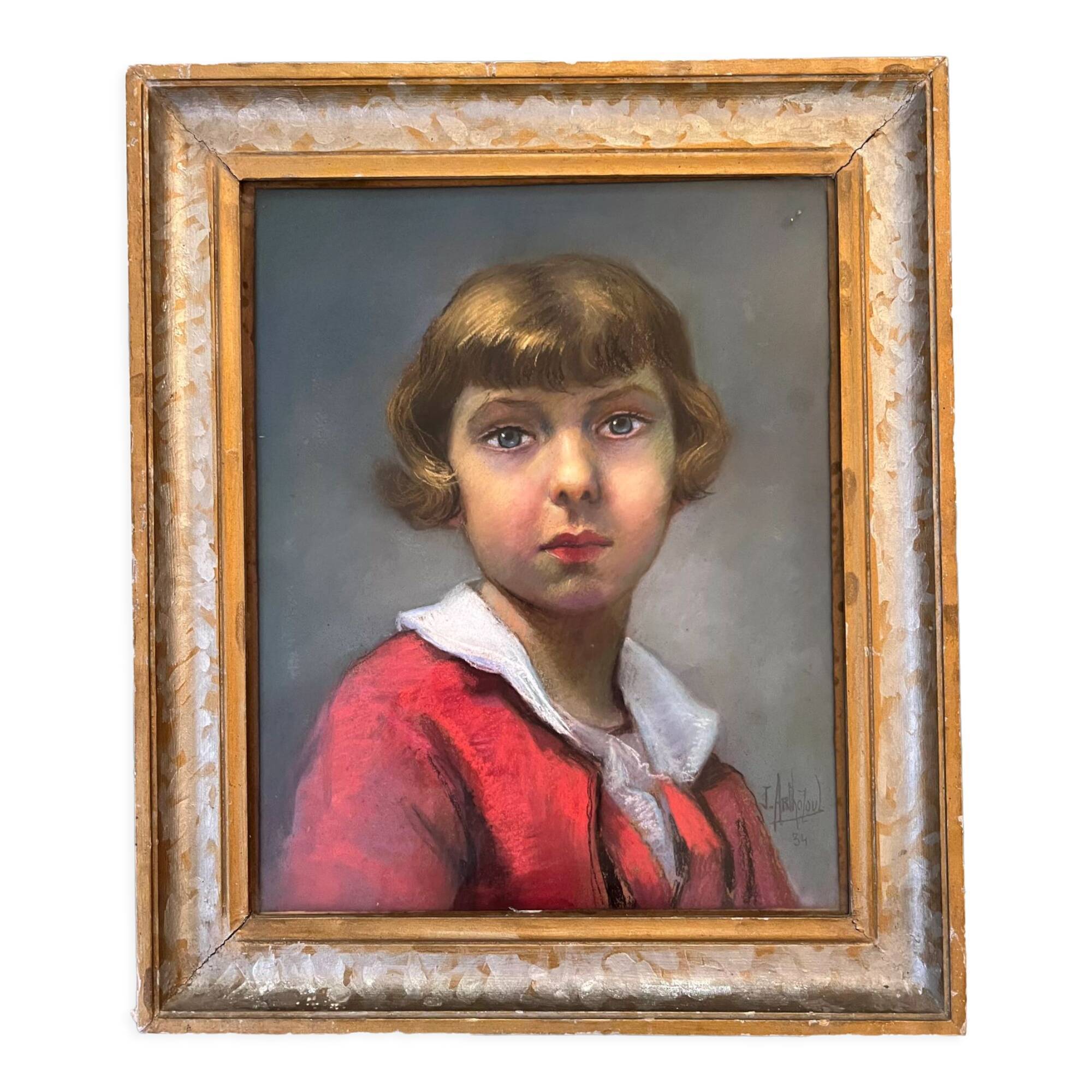 Painting, portrait of a young girl 1934