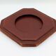 Ashtray / Catch-all Mid-Century Solid Glass Murano Style & Leather 1960