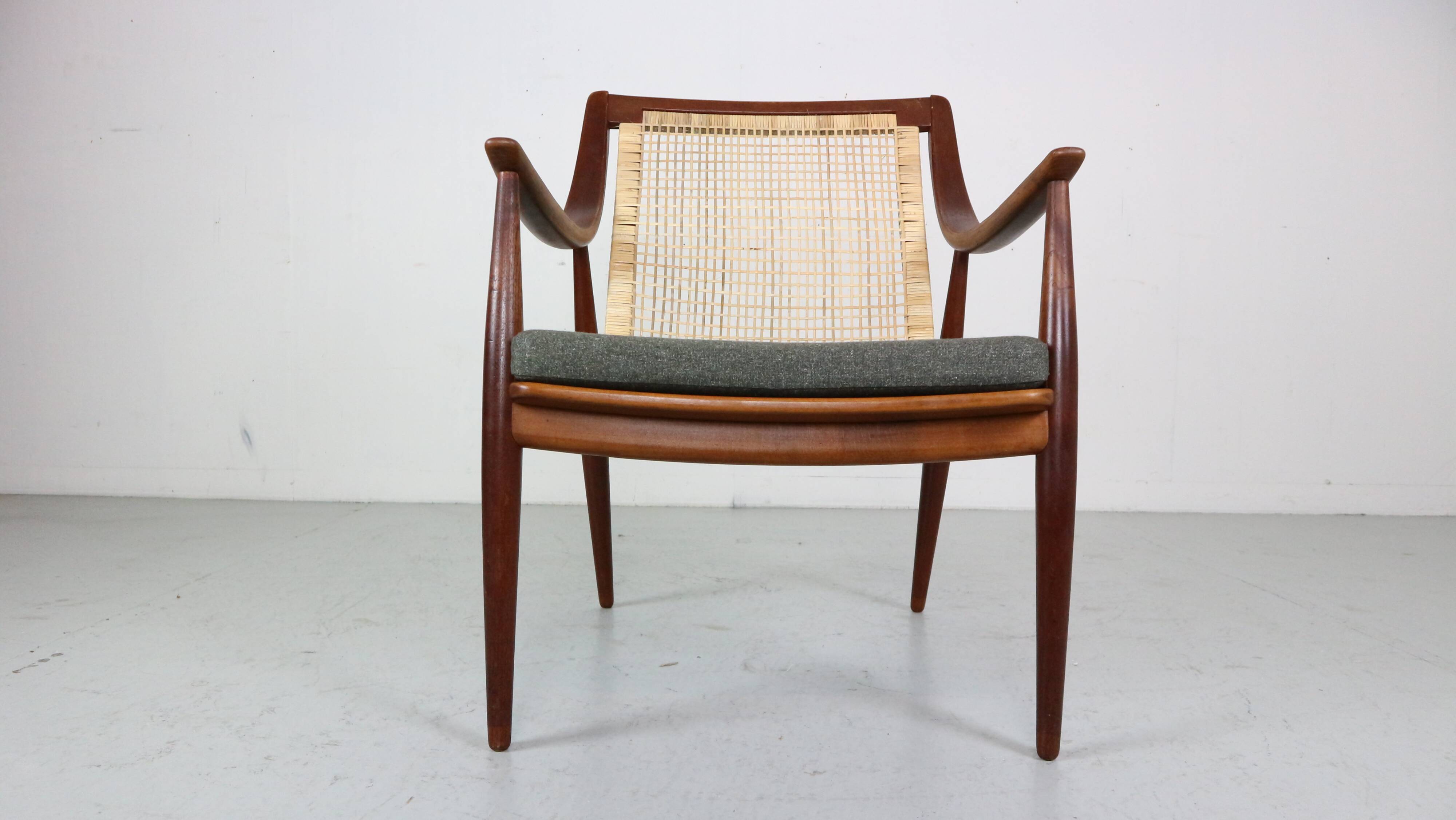 Peter Hvidt& Orla Mølgaard-Nielsen FD146 Cane Back Easy Chair, Denmark