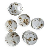 Haviland service plates, dishes on pedestals and soup tureen