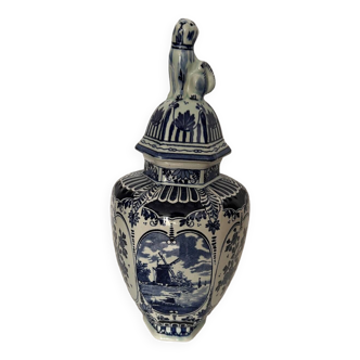 Boch Delfts Sphinx blue and white vase.