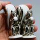 Ancienne paire de saliere sel poivre ecureil art deco porcelaine limoges 19