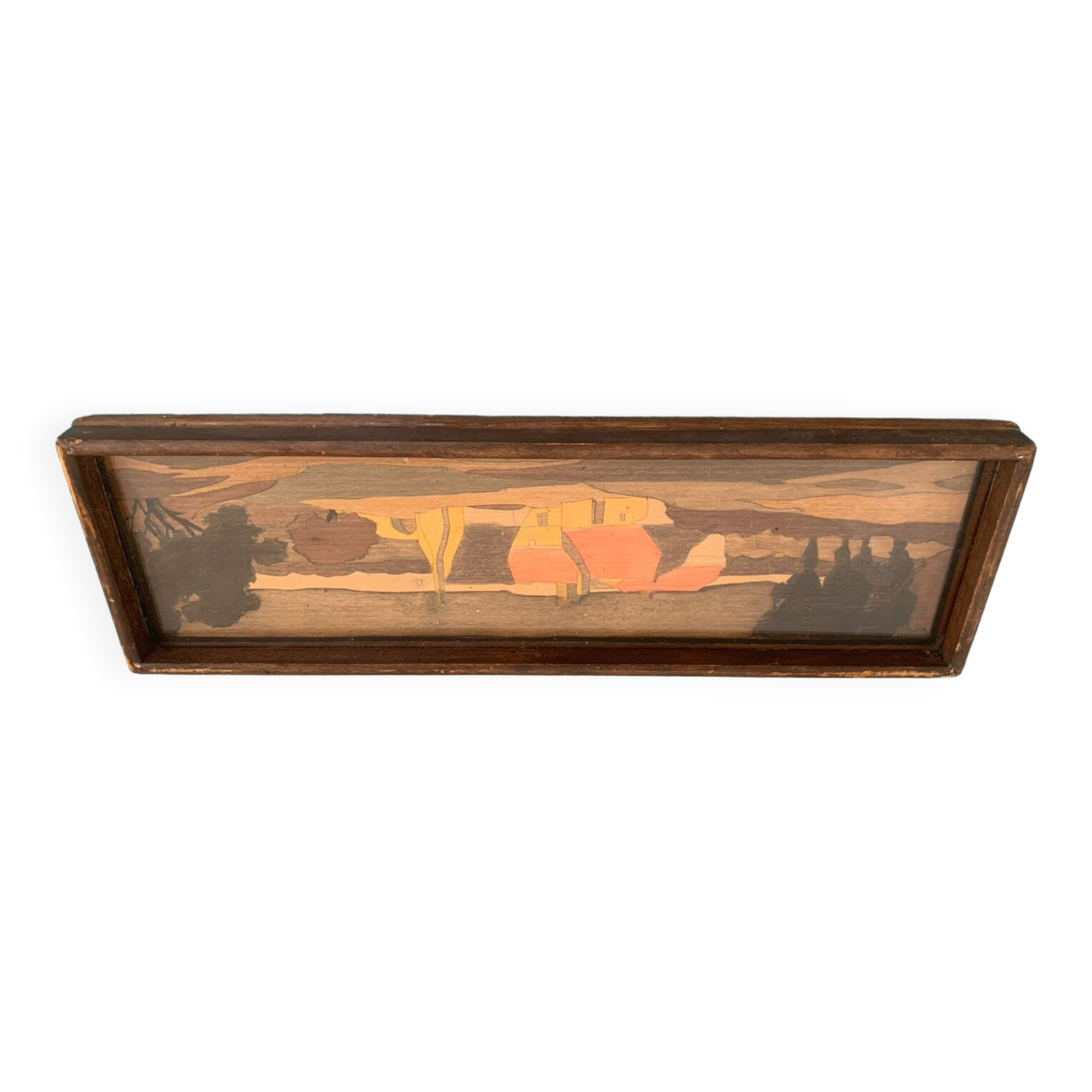 Inlaid wooden tray