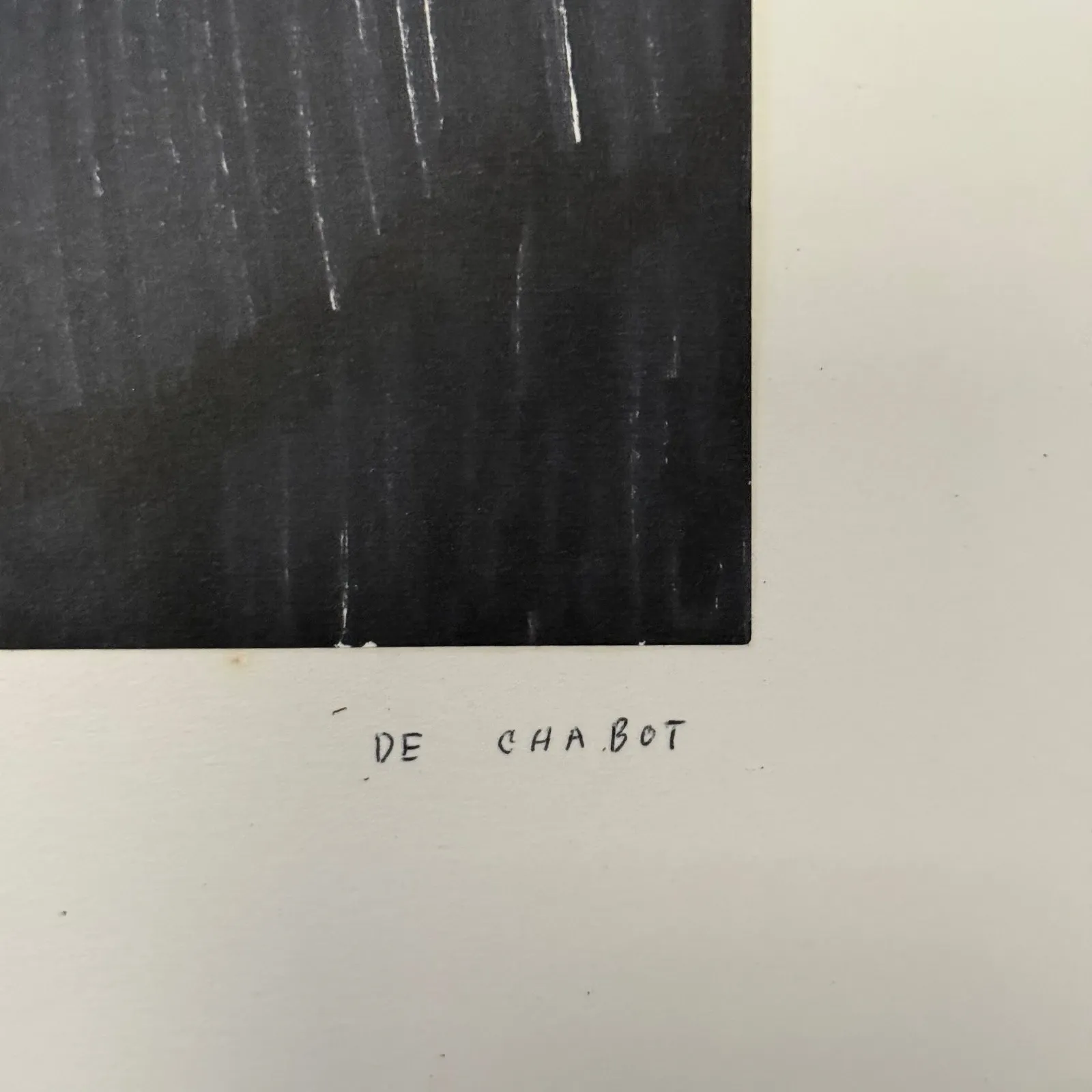 Modern composition drawing 1970 by François de Chabot