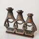 Vintage Russian Doll Candle Holder / 1960s Matryoshka Nesting 3 Candle Iron