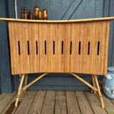 Console bar in rattan 1960s