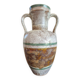 Large vintage vase St Clement France amphora shape fat lava