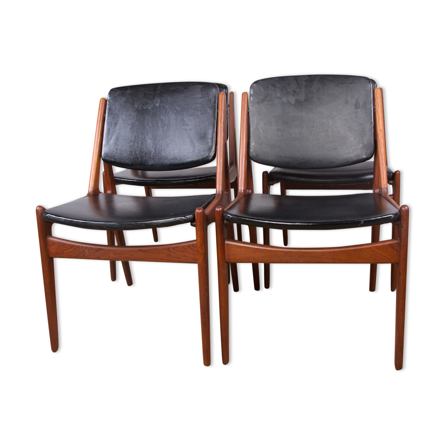 Suite of 4 chairs model "Ella" by Arne Vodder 1960