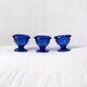 Blue shells Arcoroc France of the 70s French manufacture Height: 5 cm Diameter: 5.5 cm