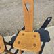 Set 2 - Dutch MCM fireside chair oak 1960s - brutalist plant stool